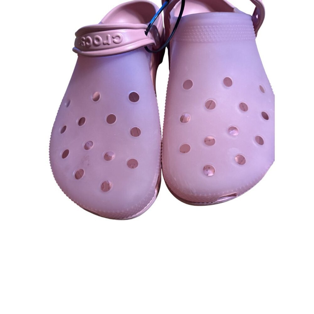 Crocs Classic Clog Shoes Pink With Ventilation Holes  Heel Strap For m 9 w 11 - Picture 5 of 6